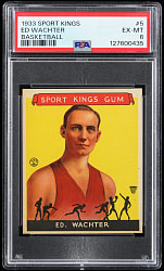 1933 Sport Kings Gum #5 Ed Wachter PSA EX-MT 6