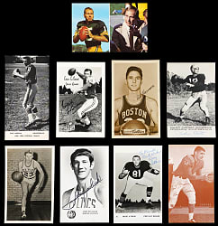 1950s-1970s Basketball/Football Real Photo Postcards (9) with Rare, Signed & Team-Issued Examples