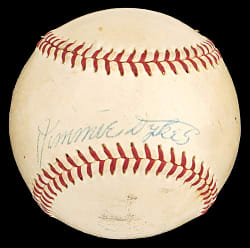 Tough Jimmie Dykes Single-Signed OAL/Harridge Baseball