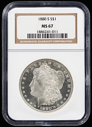 1880-S Morgan Silver Dollar - NGC MS67
