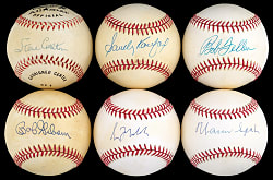 Hall of Fame Pitcher Single-Signed Baseball Collection (13) with Bob Gibson & Sandy Koufax
