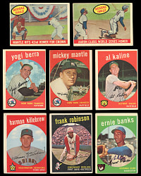 1959 Topps Starter Set (143/572) with (30+) Hall of Famers Including (2) Mantle, Aaron & Mays
