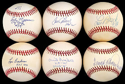 Hall of Fame Single-Signed & Inscribed Baseball Collection (13) with Clean Tom Seaver