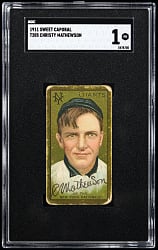 1911 T205 Gold Border Christy Mathewson SGC POOR 1