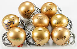 Notre Dame Football Single-Signed Mini Helmet Collection (26) with Joe Montana, Jerome Bettis & Lou Holtz