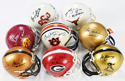 Heisman Trophy Winner Signed Mini Helmet Collection (38) with Bo Jackson, Barry Sanders & Roger Staubach