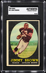 1958 Topps Football #62 Jim Brown Rookie SGC Authentic