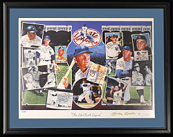1991 Mickey Mantle Signed “The Life of a Legend” Limited-Edition Art Print in Framed Display - UDA Hologram Sticker