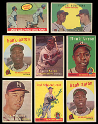 1957-1965 Topps Milwaukee Braves Collection (142) with (7) Hank Aaron & Signed