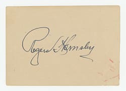 Rogers Hornsby Cut Signature