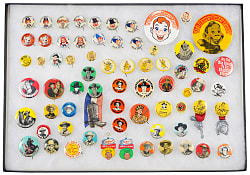 1890s-1950s Non-Sport Pinback & Button Collection (65+) with Westerns, Rootie Kazootie Club, Pepsin & More
