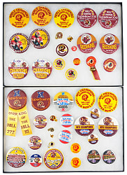1950s-Modern NFL Pins/Trinkets (87) with Baltimore, Miami & Washington