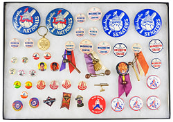 1950s-Modern Washington Senators & Nationals Pins/Buttons Collection (40+) with 1956 Topps & Tougher Examples