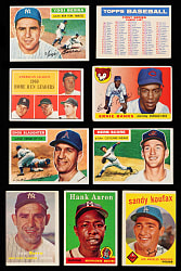 1954-1962 Topps Shoebox Collection (233) with (24) Hall of Famers Including Aaron, Banks & Koufax