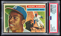 1956 Topps #31 Hank Aaron White Back PSA EX-MT 6 (mc)