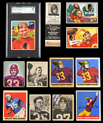1935-1955 Washington/Boston Redskins Collection (105) with Hall of Famers, (18) Signed & (7) Sammy Baugh Including (2) Rookies