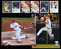 Washington Nationals/Senators Collection (39) with Bryce Harper Rookies, (2) Signed Trea Turner Rookies & Signed 8x10 Photographs