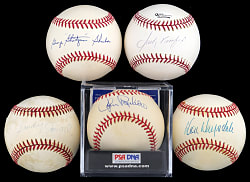 Tougher Brooklyn/Los Angeles Dodgers Single-Signed Baseball Collection (5) - All Certed with Koufax, Drysdale, Roseboro, Amoros & Shuba