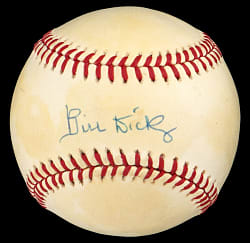 Bill Dickey Single-Signed OAL/Brown Baseball - Full JSA LOA