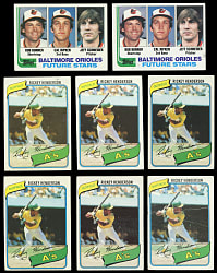 1980-1990 Hall of Famer & Star Collection (1,200+) with Many Rookies Including (6) 1980 Topps #482 Rickey Henderson