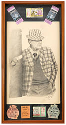 1972-1983 Bear Bryant/Alabama Framed Display with LE Print, Milestone Ticket Stubs & Various Passes