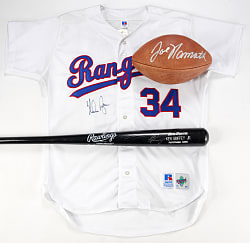 Multi-Sport Hall of Famer Signed Quartet with Griffey, Namath & Ryan