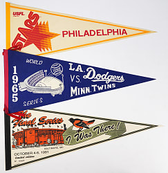 Multi-Sport Pennant Hoard (100+) with (8) USFL & (11) WFL Examples