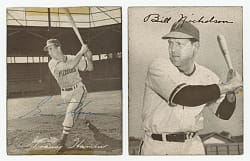 1949 Sealtest Philadelphia Phillies Stickers Pair with Signed Granny Hamner