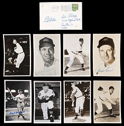 Circa 1950s Cleveland Indians Photo Postcards (95) with Many Signed & Various Hall of Famers