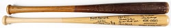 Negro League Players Association Multi-Signed Bat with (28) Signatures Plus 1950 Jackie Robinson "Batting Champion" Store Model Bat