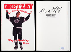 1990 Wayne Gretzky Signed and Inscribed "Gretzky An Autobiography" Hardback Book - Full PSA/DNA LOA