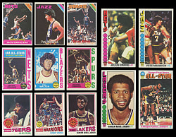 1974-1979 Topps Basketball Complete, Near & Partial Set Run (5) - Loaded with Hall of Famers (728 Total Cards)