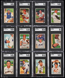 1952 Bowman SGC EX 5 to EX+ 5.5 Graded Starter Set (31) with #4 Robin Roberts & (6) High Numbers