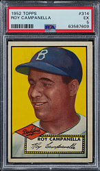 1952 Topps #314 Roy Campanella High Number PSA EX 5