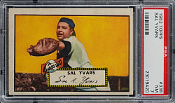 1952 Topps #338 Sal Yvars High Number PSA NM 7
