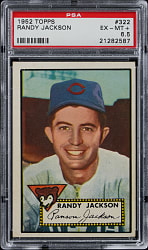 1952 Topps #322 Randy Jackson High Number PSA EX-MT+ 6.5
