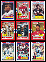 1984 & 1985 Topps USFL Football Complete Set Pair with Original Boxes