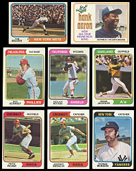 1974 Topps Near Set (658/660) Plus Traded Set (44) & Team Checklist Set (24)