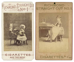 Circa 1880s Allen & Ginter Richmond Straight Cut Tobacco Premium Cabinet Card Pair