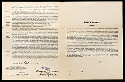 1947 Rockford Peaches Contract Signed by Alice Pollitt & Max Carey with Full JSA LOA