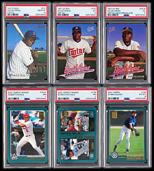 1997-2001 Current & Future Hall of Fame PSA Graded Rookie Collection (6) with Ichiro, Pujols & GEM MINT 10 Ortiz