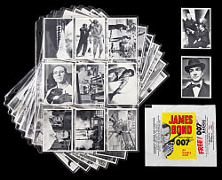 1965 Philadelphia James Bond Complete Set (66) with Original Wrapper - Clean!