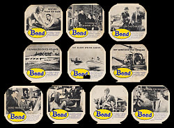 1965 Bond Bond James Bond Bread Labels Starter Set (10) - Exceptionally Rare Issue!
