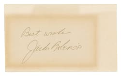 Jackie Robinson Signed Index Card - Full JSA LOA