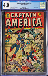 1945 Timely Comics Captain America Comics #49 - CGC 4.0