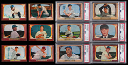 1955 Bowman Near Complete Set (318/320) with (6) PSA Graded Keys Plus Variation