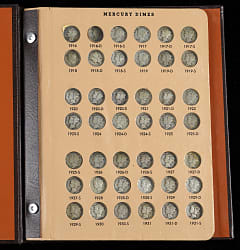 1916-1945 Mercury Silver Dime Near-Complete Set (76/77)
