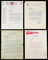 1950-1952 Negro League Executive Richard Powell Correspondence Collection (14) with Baltimore Elite Giants & Kansas City Monarchs