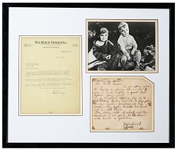1935 Spanky McFarland (Little Rascals/Our Gang) Handwritten and Signed Letter in Framed Display - Signed at Age 6 - Full JSA LOA