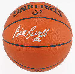 Bill Russell Single-Signed Spalding Basketball - PSA